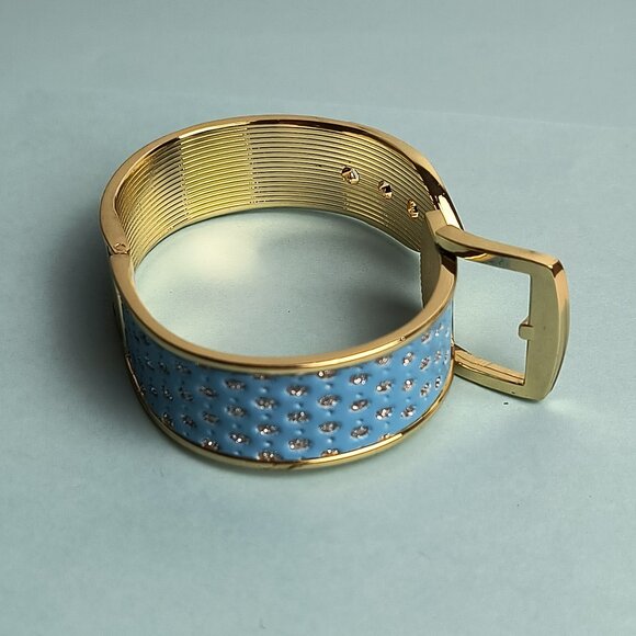 Exquisite Bracelet Belt Buckle Fold Over Hinge Clasp Cuff  Baby Blue Fro… - Picture 6 of 13